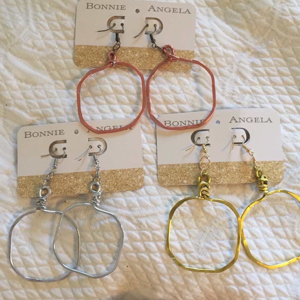 Wonky Hoop Earrings: Gold, Rose Gold, or Silver